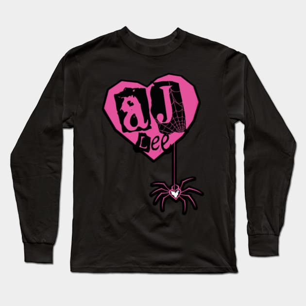 AJ Lee heart and spider Long Sleeve T-Shirt by Fearlessjames00
